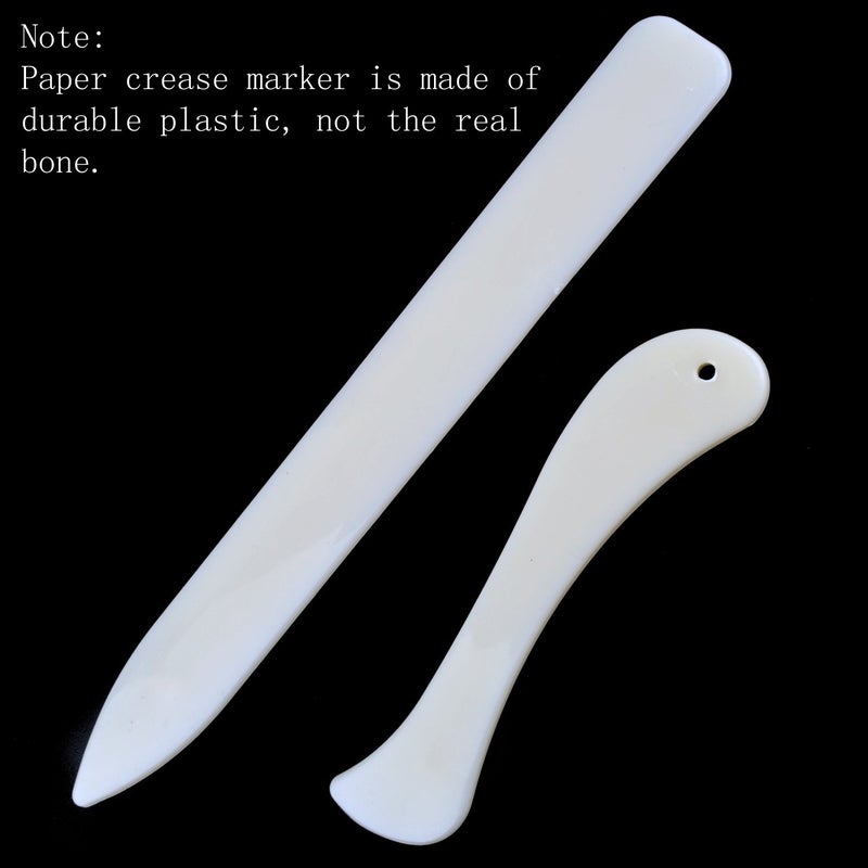 BronaGrand 2 Pieces Bone Folder Paper Creaser Set Scoring Tool for Paper Crafts, Bookbinding, Card Making and Office Supplies - Image 3